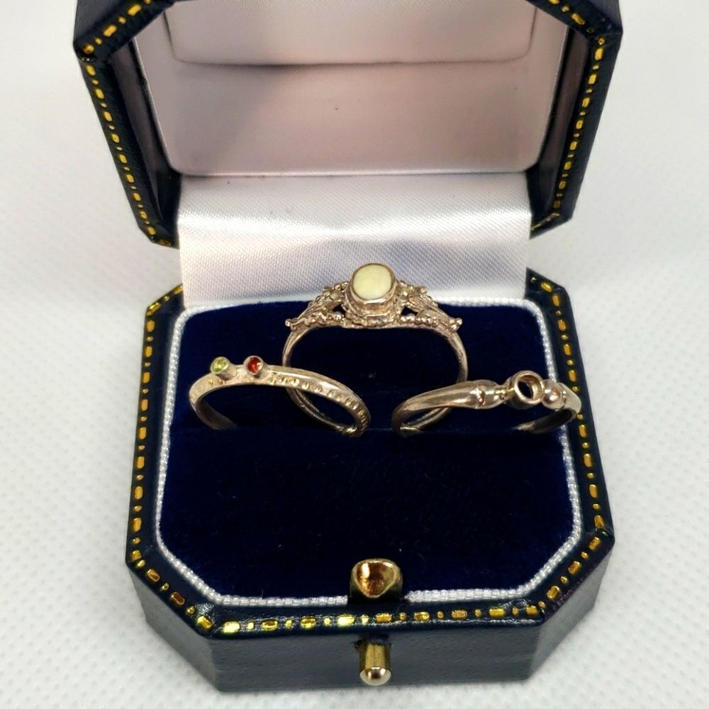 3 Silver Rings